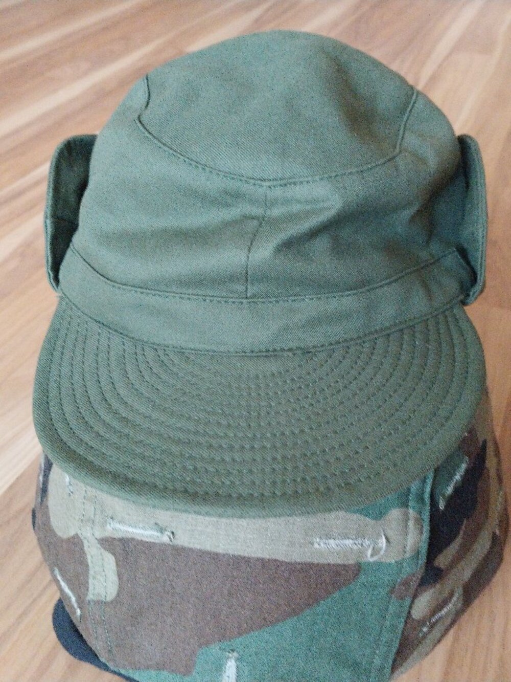 Swedish Military M59 Summer Field Cap Olive Green 1973 Size 59 Large